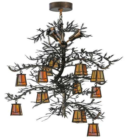 Pine Branch Valley View 12 Light 52" Wide Chandelier
