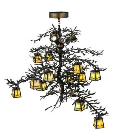 Pine Branch Valley View 12 Light 52" Wide Chandelier