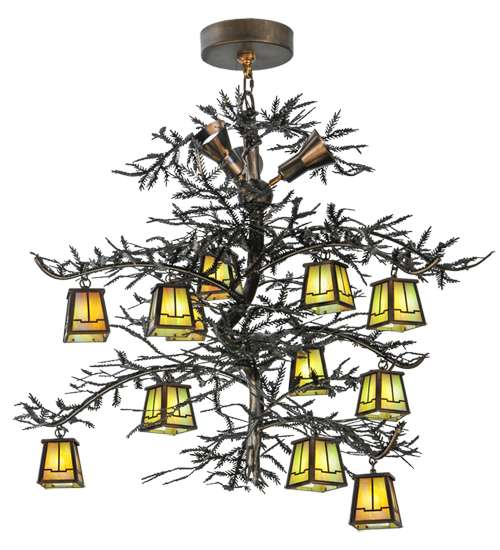 Pine Branch Valley View 12 Light 52" Wide Chandelier
