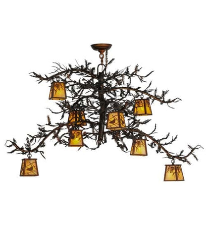 Pine Branch 8 Light 48" Wide Chandelier
