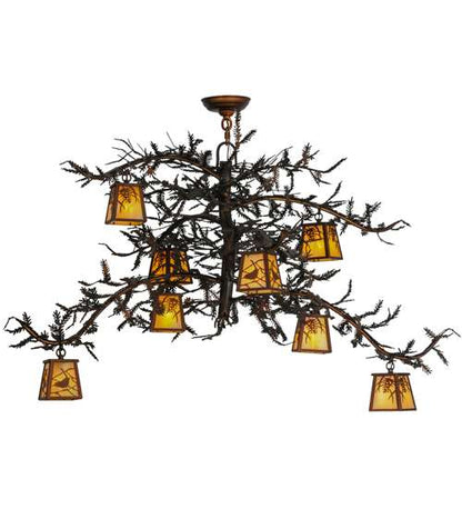 Pine Branch 8 Light 48" Wide Chandelier