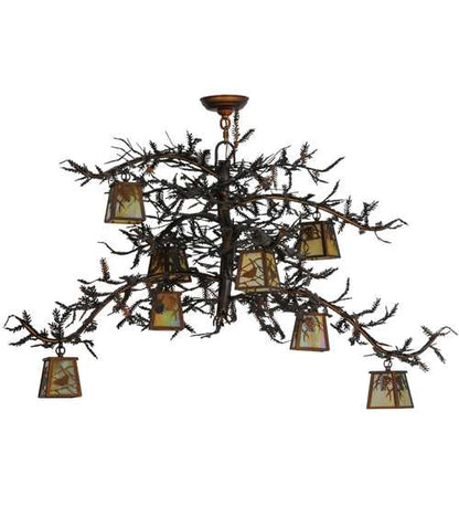 Pine Branch 8 Light 48" Wide Chandelier