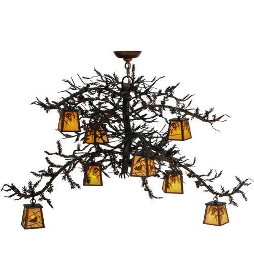 Pine Branch 8 Light 48" Wide Chandelier