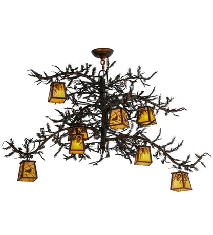 Pine Branch 8 Light 48" Wide Chandelier