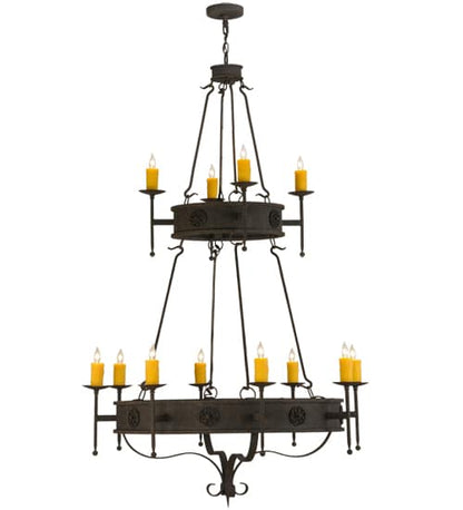 Lorenzo 12 Light 48" Wide Taper Candle Ring Chandelier
