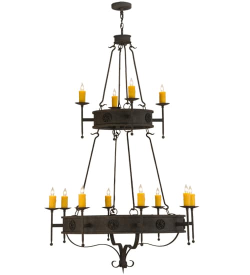 Lorenzo 12 Light 48" Wide Taper Candle Ring Chandelier