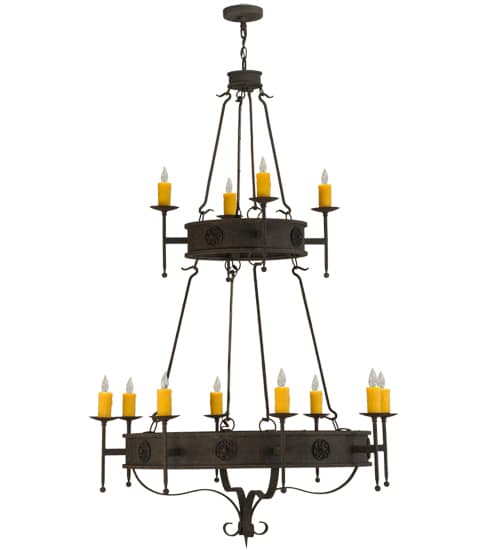 Lorenzo 12 Light 48" Wide Taper Candle Ring Chandelier