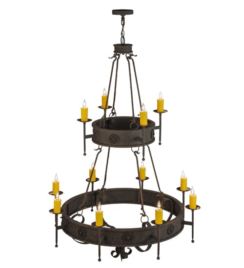 Lorenzo 12 Light 48" Wide Taper Candle Ring Chandelier