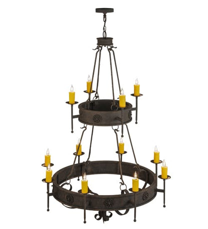 Lorenzo 12 Light 48" Wide Taper Candle Ring Chandelier