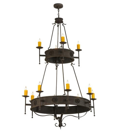 Lorenzo 12 Light 48" Wide Taper Candle Ring Chandelier
