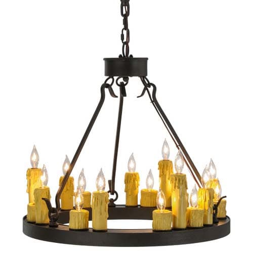 Deina 18 Light 24" Wide Taper Candle Ring Chandelier