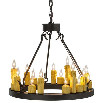 Deina 18 Light 24" Wide Taper Candle Ring Chandelier