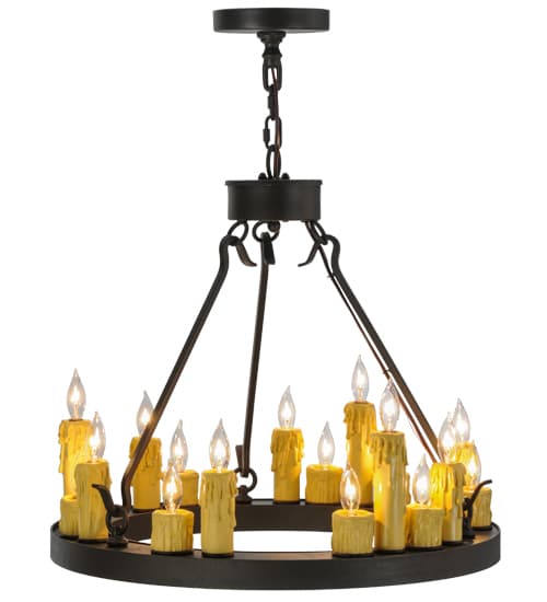 Deina 18 Light 24" Wide Taper Candle Ring Chandelier