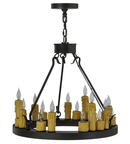 Deina 18 Light 24" Wide Taper Candle Ring Chandelier