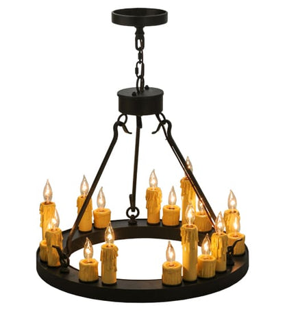 Deina 18 Light 24" Wide Taper Candle Ring Chandelier