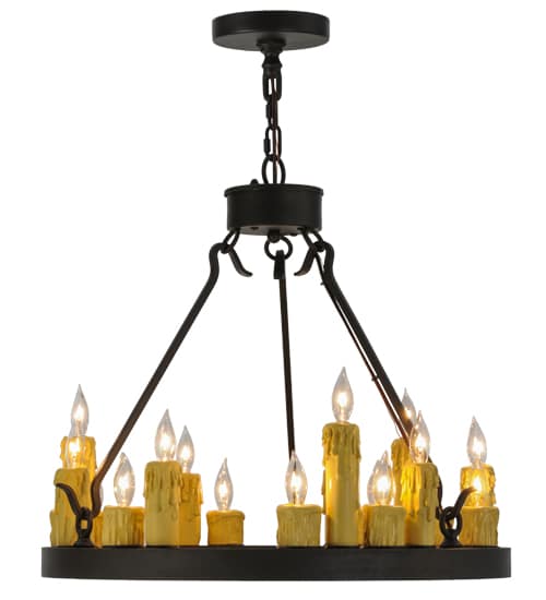 Deina 18 Light 24" Wide Taper Candle Ring Chandelier