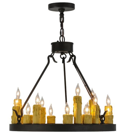 Deina 18 Light 24" Wide Taper Candle Ring Chandelier