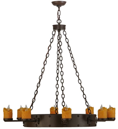 Kingston 8 Light 48" Wide Pillar Candle Ring Chandelier