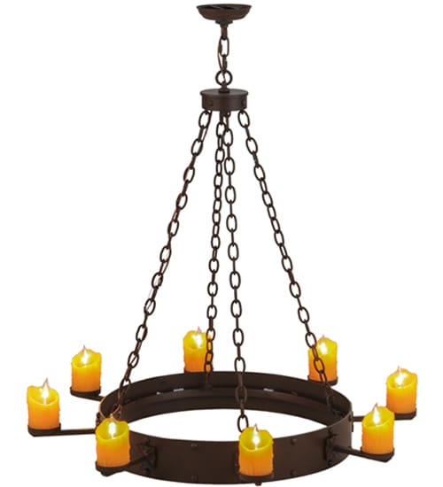 Kingston 8 Light 48" Wide Pillar Candle Ring Chandelier