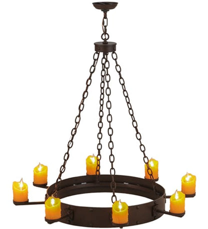 Kingston 8 Light 48" Wide Pillar Candle Ring Chandelier