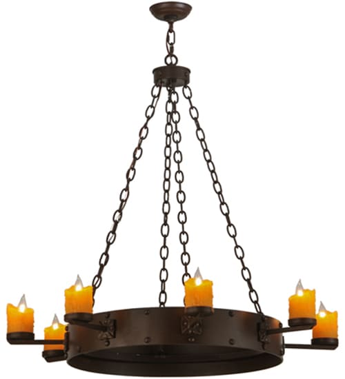 Kingston 8 Light 48" Wide Pillar Candle Ring Chandelier