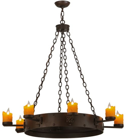 Kingston 8 Light 48" Wide Pillar Candle Ring Chandelier