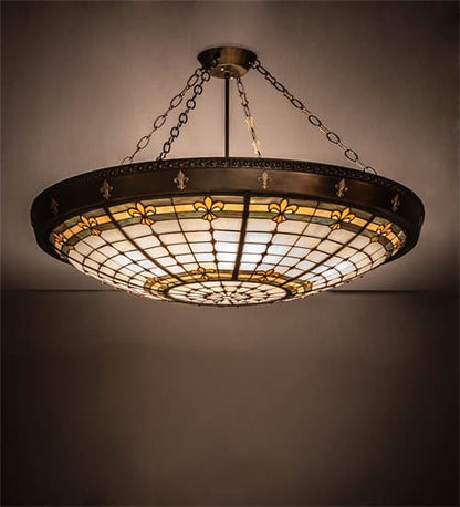 Fleur-de-Lite 6 Light 38" Wide Semi-Flush Bowl Ceiling Fixture