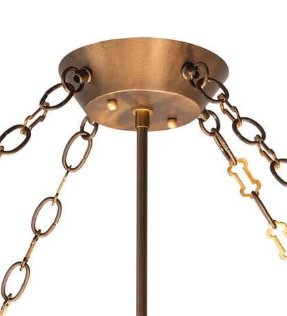 Fleur-de-Lite 6 Light 38" Wide Semi-Flush Bowl Ceiling Fixture