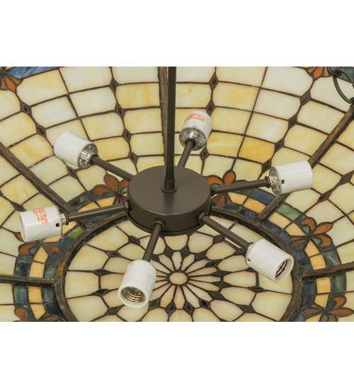 Fleur-de-Lite 6 Light 38" Wide Semi-Flush Bowl Ceiling Fixture