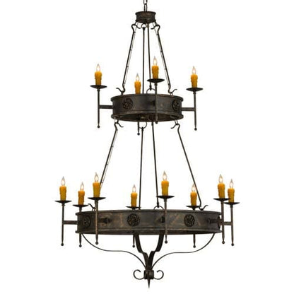 Lorenzo 12 Light 48" Wide Taper Candle Ring Chandelier