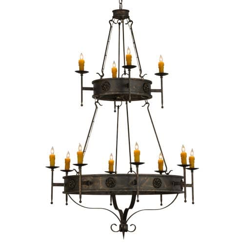 Lorenzo 12 Light 48" Wide Taper Candle Ring Chandelier