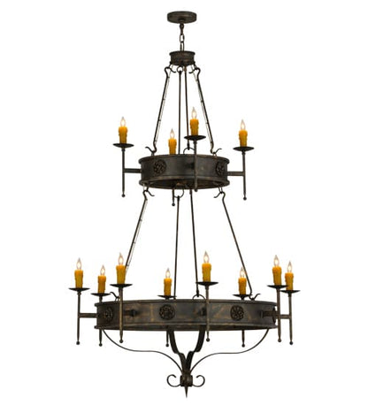 Lorenzo 12 Light 48" Wide Taper Candle Ring Chandelier