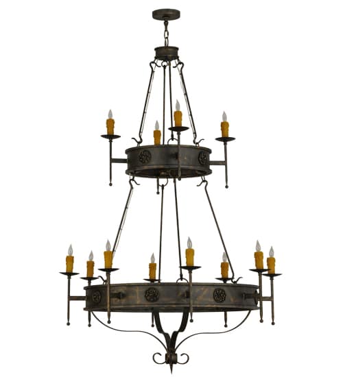 Lorenzo 12 Light 48" Wide Taper Candle Ring Chandelier