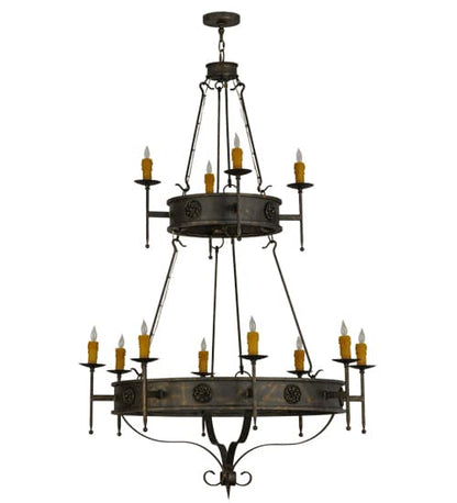 Lorenzo 12 Light 48" Wide Taper Candle Ring Chandelier