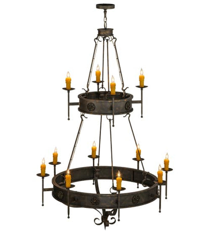 Lorenzo 12 Light 48" Wide Taper Candle Ring Chandelier