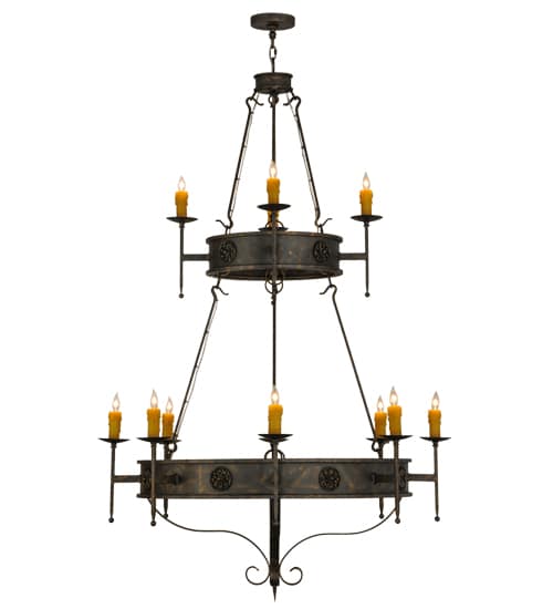 Lorenzo 12 Light 48" Wide Taper Candle Ring Chandelier