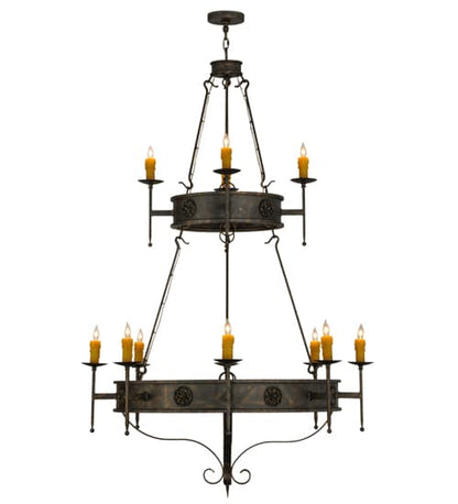Lorenzo 12 Light 48" Wide Taper Candle Ring Chandelier
