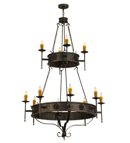 Lorenzo 12 Light 48" Wide Taper Candle Ring Chandelier