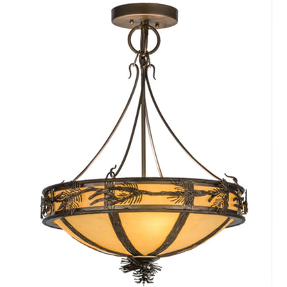 Meyda Tiffany Lone Pine 3 Light 20" Wide Pendant