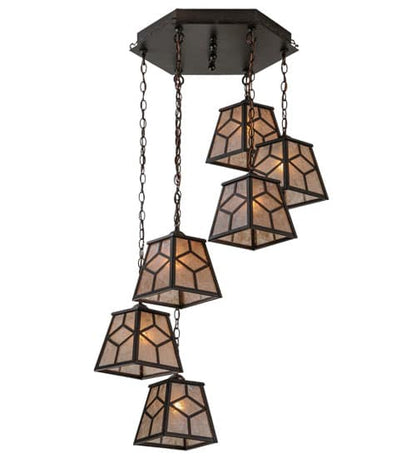 Craftsman 6 Light 27" Wide Multi Light Pendant