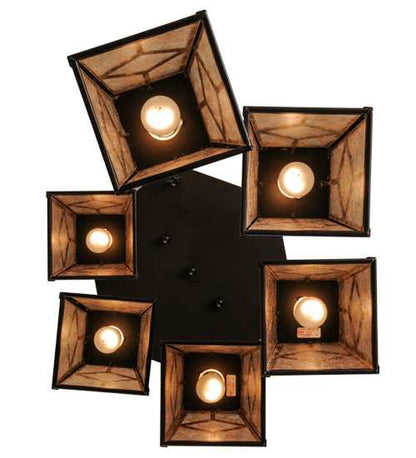 Craftsman 6 Light 27" Wide Multi Light Pendant