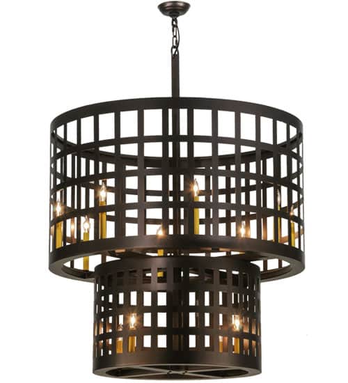 Cilindro Golpe 12 Light 40" Wide Cage Pendant