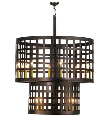 Cilindro Golpe 12 Light 40" Wide Cage Pendant