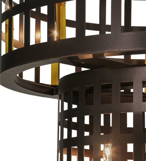 Cilindro Golpe 12 Light 40" Wide Cage Pendant
