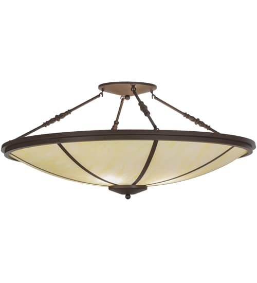 Commerce 4 Light 45" Wide Semi-Flush Bowl Ceiling Fixture - Cafe-Noir Finish