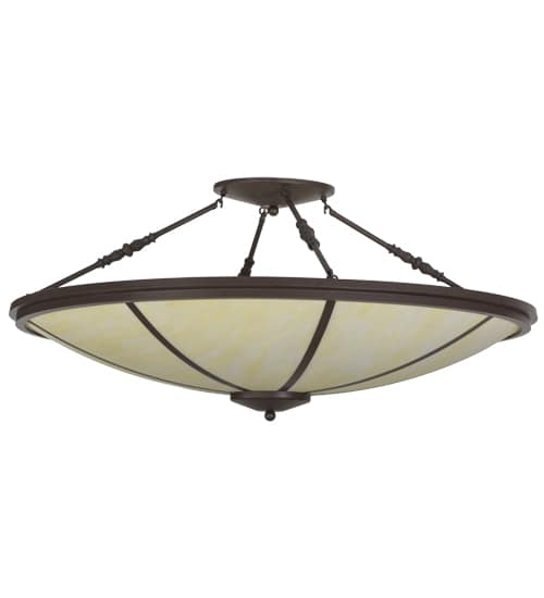 Commerce 4 Light 45" Wide Semi-Flush Bowl Ceiling Fixture - Cafe-Noir Finish