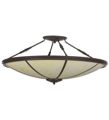 Commerce 4 Light 45" Wide Semi-Flush Bowl Ceiling Fixture - Cafe-Noir Finish