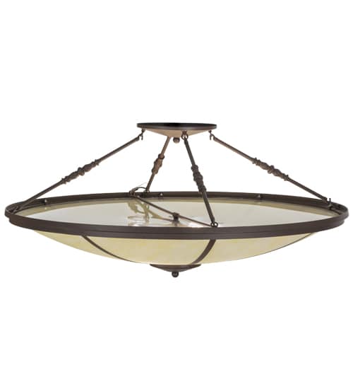 Commerce 4 Light 45" Wide Semi-Flush Bowl Ceiling Fixture - Cafe-Noir Finish