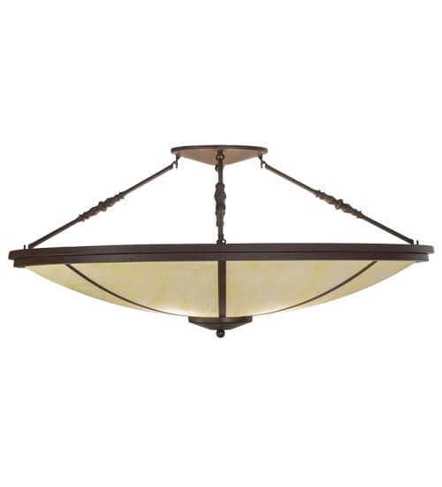 Commerce 4 Light 45" Wide Semi-Flush Bowl Ceiling Fixture - Cafe-Noir Finish