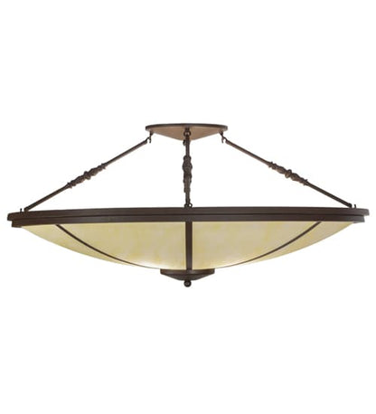 Commerce 4 Light 45" Wide Semi-Flush Bowl Ceiling Fixture - Cafe-Noir Finish